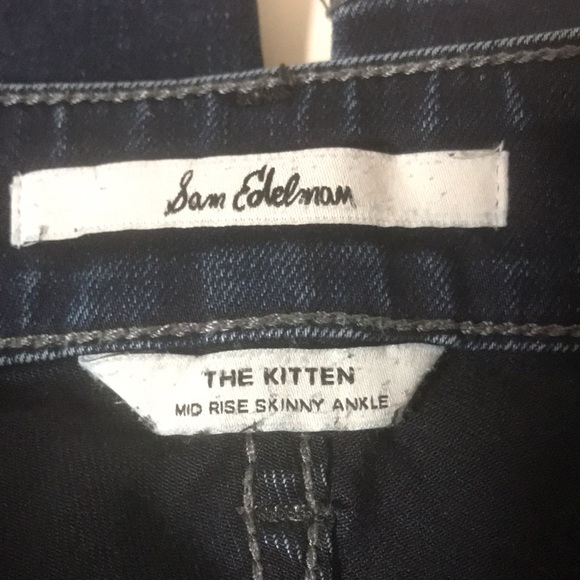 Sam Edelman jeans denim size 26 the kitten mid rise skinny ankle blue - Picture 2 of 11